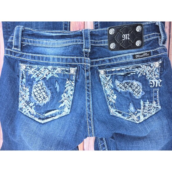 Miss Me Blinged Womens Signature Bootcut Jeans 28  (30 x 33) - Picture 7 of 11